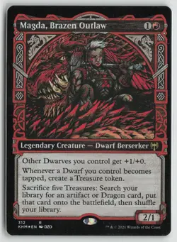 Magda, Brazen Outlaw Showcase LP Foil 312 Kaldheim MTG - Image 1