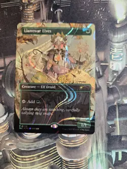 HALO FOIL Llanowar Elves MTG Encyclopedia Of Magic Secret Lair NM - Image 1
