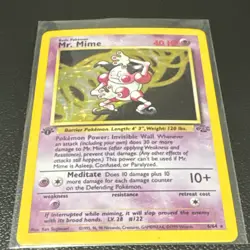 Wizards of the Coast Mr. Mime 6/64 Jungle 1999 1st Ed Holo Rare 40 HP - Image 3
