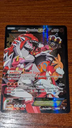 Pokemon TCG Team Magma's Groudon EX Holo Rare Card 15/34 Double Crisis - Image 1