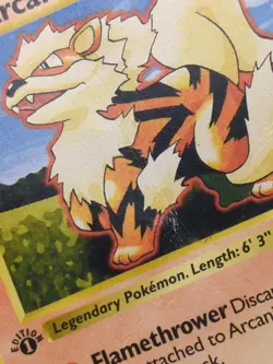 1999 Pokemon Base Set 1st Edition Shadowless #23 ARCANINE - Image 3