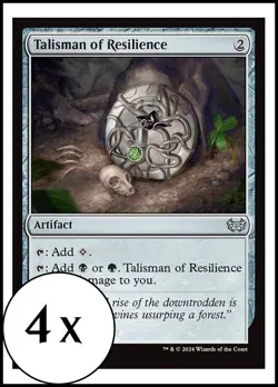 MTG - 4 x Talisman of Resilience - Duskmourn Commander - Playset 4x x4 - Image 1