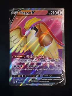 Pidgeot V - 188/196 - Pokemon Lost Origins Sword Shield Full Art Ultra Rare NM - Image 1