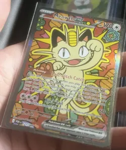 Pokemon TCG Meowth EX 121/88 SIR Special Illustration Rare Perfect Order - Image 2
