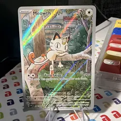 TCG Pokemon Meowth 106/094 Me02: Phantasmal Flames Illustration Rare Holo EN - Image 2