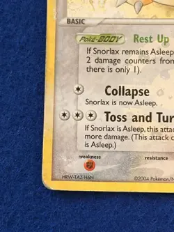 Snorlax 15/112 Reverse Holofoil Rare 2004 EX-FRLG Damaged - Image 5