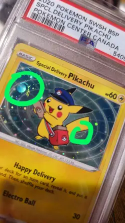 Pokemon Special Delivery Pikachu Center Canada Holo Promo SWSH074 PSA 9 x2 SWIRL - Image 3