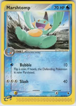 Marshtomp 40/109 Uncommon Ruby & Sapphire Pokemon Near Mint - Image 1