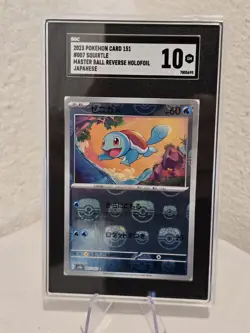 2023 Pokemon 151, SQUIRTLE, REVERSE HOLOFOIL #007, SGC 10 GEM MINT - Image 3