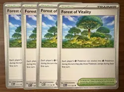 Forest of Vitality 117/132 ME01: Mega Evolution Pokemon TCG Playset NM x4 - Image 1