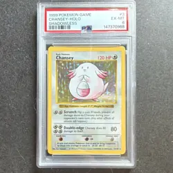 Pokemon Wizards Chansey Card Base Set Shadowless 3/102 Holo Rare English 1999 - Image 1