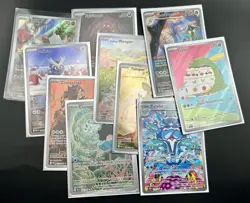 Pokemon TCG 10 Card Holo Art Rare Lot Gulpin Toedscruel Palafin Yamper Wooper - Image 1