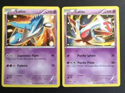 XY Pokemon Cards LATIOS 13/30 & LATIAS 14/30 - 2015 TRAINER KIT NON HOLO PROMOS - Image 1