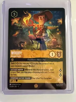 Lorcana Wilds Unknown Woody Jungle Guide 15/204 Legendary NON-FOIL texture card - Image 1