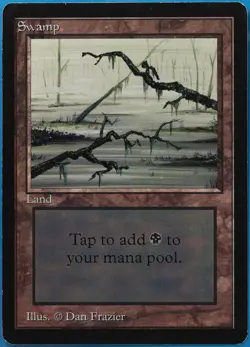 Swamp (C Dark) Beta PLD Basic Land MAGIC GATHERING CARD (ID# 510981) ABUGames - Image 1