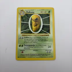 Kakuna 33/102 SHADOWLESS Base Set Pokemon TCG WOTC Vintage - Image 1