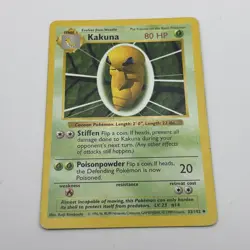 Kakuna 33/102 SHADOWLESS Base Set Pokemon TCG WOTC Vintage - Image 2