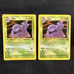 Pokemon TCG Both Holo and Non Holo Muk 13/62 And 28/62 - Image 1