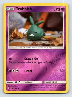 Trubbish 50/145 Common Guardians Rising Pokemon Reverse Holo Lightly Played - Image 1