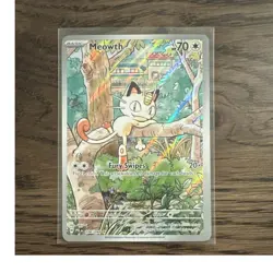 Pokemon TCG Meowth Illustration Rare Holo Phantasmal Flames #106 Eng - Image 1