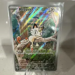 Pokemon TCG Meowth Illustration Rare Holo Phantasmal Flames #106 Eng - Image 3