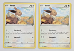 Eevee 125/203 - SWSH07: Evolving Skies Pokemon TCG Rayquaza Cameo LOT x2 - Image 1