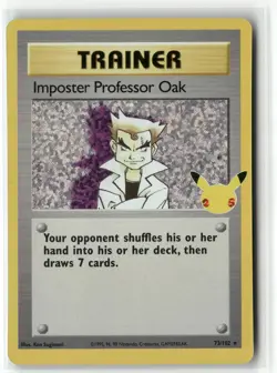 2021 Pokemon Celebrations Classic Collection Imposter Professor Oak 73/102 Rare - Image 1