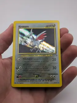 Pokemon French Airmure (Skarmory) 13/111 Skarmory Neo Genesis Holo Rare 2001 - Image 1