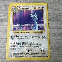 Pokemon Dragonair 18/102 Base Set Unlimited Rare Vintage WOTC NM - Image 1