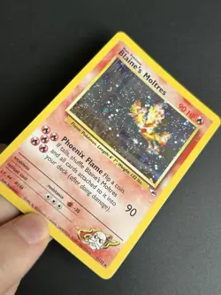 Pokemon TCG Blaine's Moltres 001/132 Gym Heroes Holo LP - Image 3