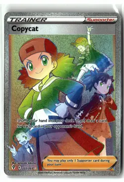 Copycat ⭐ 222/203 Holo Rainbow Rare Evolving Skies 2021 Pokemon NM - Image 1