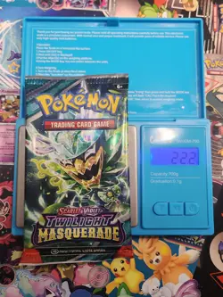 VERY HEAVY Pokemon TCG S&V Twilight Masquerade Sealed Booster Pack (22.2g!) - Image 1