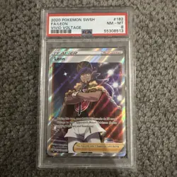 Leon Ultra Rare Pokemon Sword & Shield Vivid Voltage PSA 8 - Image 1