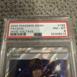 Leon Ultra Rare Pokemon Sword & Shield Vivid Voltage PSA 8 - Image 5