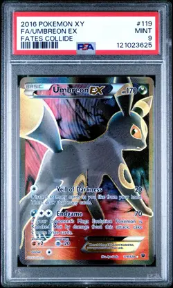 Umbreon EX (Full Art) XY - Fates Collide #119 (2016) Ultra Rare PSA 9 Pokemon - Image 1