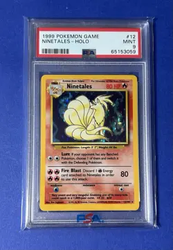 1999 Pokemon Game Ninetales Holo #12 PSA 9 MINT - Image 1