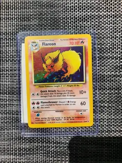 Pokemon Flareon Jungle Holo Rare 3/64 No Set Symbol Error WOTC 1999 - Image 1