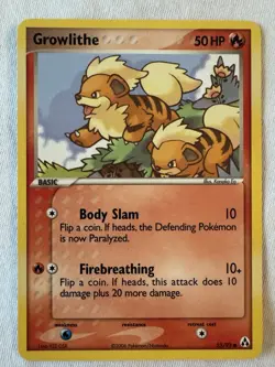 Pokemon Growlithe 55/92 EX Legend Maker Common Regular 50HP Basic 2006 - Image 1