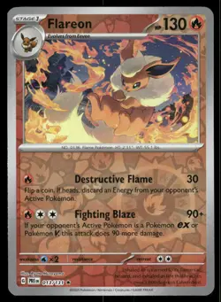 Flareon 013/131 Holo Rare Prismatic Evolutions Pokemon Reverse Holo Near Mint - Image 1