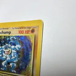 Pokemon TCG Machamp Base Set first edit iHolo Rare 8/102 100 HP 1999 English - Image 4