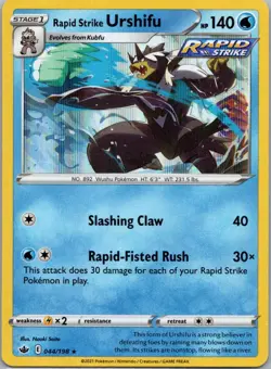 Pokemon TCG Rapid Strike Urshifu 44/198 Chilling Reign Holo NM - Image 1