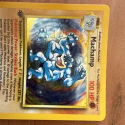 Pokemon TCG Machamp Holo Rare 1st Edition 8/102 - excellent condition (LP to NM) - Image 2