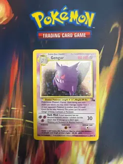 Pokemon TCG Gengar Fossil 5/62 Holo 1999-2000 Wizards Base Set Copyright Holo... - Image 1