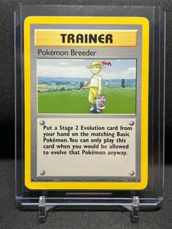 Pokemon Breeder 76/102 Rare Pokemon 1999 Unlimited Base Set HP - Image 1