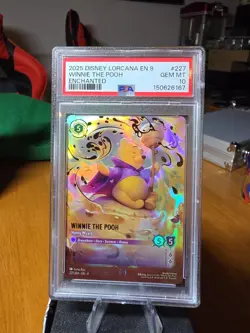2025 DISNEY LORCANA EN 9-FABLED #227 WINNIE THE POOH ENCHANTED PSA 10 - Image 1