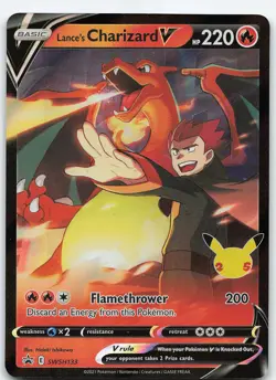 Lance's Charizard V - SWSH133 Promo Holo SWSH: Sword & Shield Promo NM Pokemon - Image 1