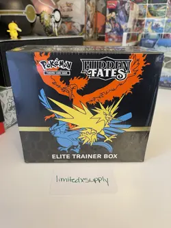Pokemon Sun & Moon Hidden Fates Elite Trainer Box ETB | Small Tear NEXT DAY SHIP - Image 1