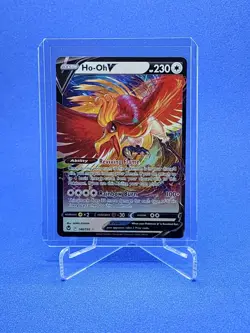 NM+ Pokemon Silver Tempest Ho-Oh V Ultra Rare #0140/195 - Image 1