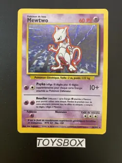 Carte Pokemon Mewtwo Holo 10/102 / Bloc Wizard Set De Base Ed2 / Bon Etat FR - Image 2