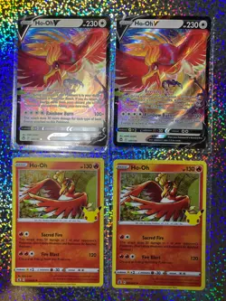 Pokemon TCG: Silver Tempest Ultra Rare 140/195 Ho-Oh V; Holo 001/025 Ho-Oh - Image 1